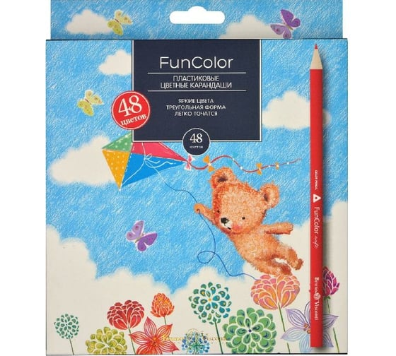 Цветные карандаши Bruno Visconti FUNCOLOR пластик, 48 цветов 30-0084