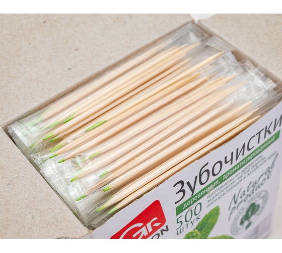 Зубочистки GRIFON из дерева с ментолом, 500 шт 400-513