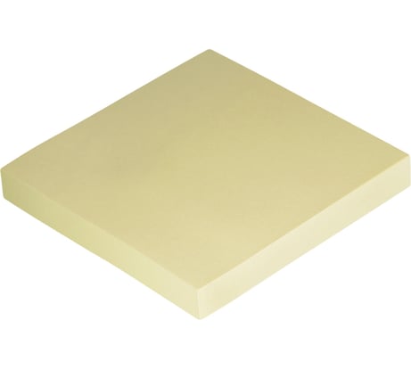 Бумага для заметок Attache Economy стикеры с клеевым краем 76x76 мм 100 листов, пастельный желтый 1407985