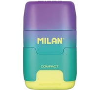 Ластик-точилка Milan COMPACT с 2 сменными ластиками в упаковке с европодвесом BYM10454 1401588