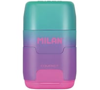 Ластик-точилка Milan COMPACT с 2 сменными ластиками в упаковке с европодвесом BYM10451 1401589
