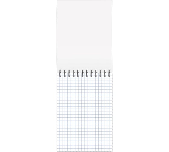 Блокнот Attache Economy А6, 108x146 мм, 40 листов, гребень, картон, клетка, синий 1516759