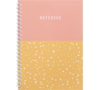 Бизнес-тетрадь Flakes pink обложка УФ лак, спираль, А5, 48л, клетка Attache 1441266