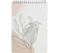 Блокнот Attache Selection Flora 1, 80 листов, клетка, А5, пластиковая обложка, серебристая спираль 1435794 1