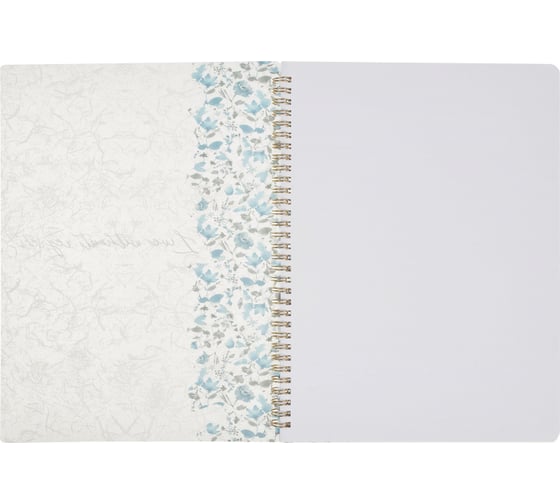 Блокнот Attache Selection Bloom B5, 80 листов, клетка, спираль 190x262 мм 1421449
