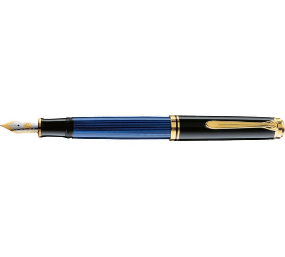 Перьевая ручка Pelikan Souveraen Black and Blue GT, F 994939 1