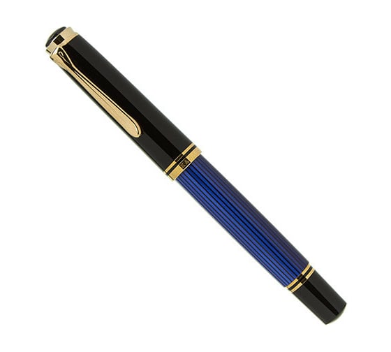 Перьевая ручка Pelikan Souveraen Black and Blue GT, F 994939