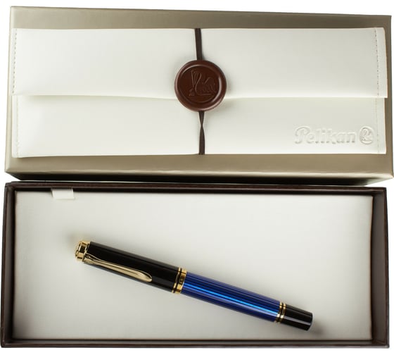 Перьевая ручка Pelikan Souveraen Black and Blue GT, F 994939