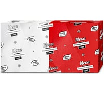 Салфетки NEGA 250 листов МИКС, 2 цвета в пачке БЕЛЫЙ/КРАСНЫЙ 485