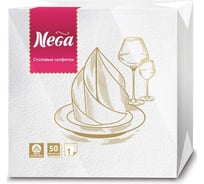 Салфетки NEGA 50 листов цв. белый, 1-слойные 411