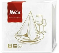 Салфетки NEGA 100 листов 2-х слойные белые 86
