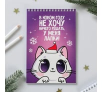 Блокнот Зимнее волшебство У меня лапки,14х21 см, 40 л, А5 4916882
