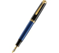 Перьевая ручка Pelikan Souveraen Black and Blue GT, F 995316