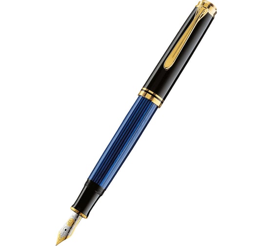 Перьевая ручка Pelikan Souveraen Black and Blue GT, F 995316
