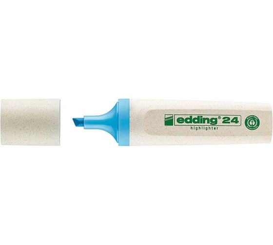 Текстовыделитель EDDING 24 EcoLine скошенный наконечник, 2-5 мм, голубой E-24#10 1