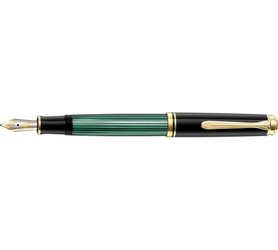 Перьевая ручка Pelikan Souveraen Black and Green GT, F 980011