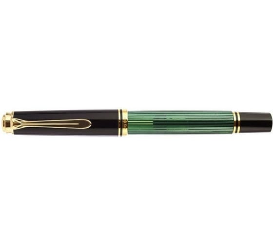 Перьевая ручка Pelikan Souveraen Black and Green GT, F 980011