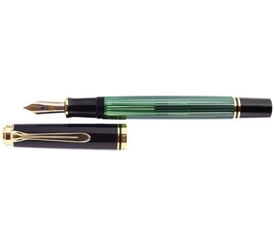 Перьевая ручка Pelikan Souveraen Black and Green GT, F 980011