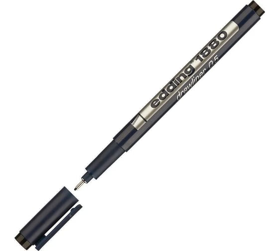 Набор ручек для эскизов EDDING 1880 0.25, 0.35, 0.5, 0.7 мм, 4 штуки, черные E-1880#4S#1
