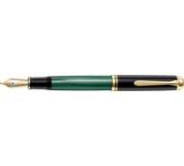 Перьевая ручка Pelikan Souveraen Black and Green GT, F 987586