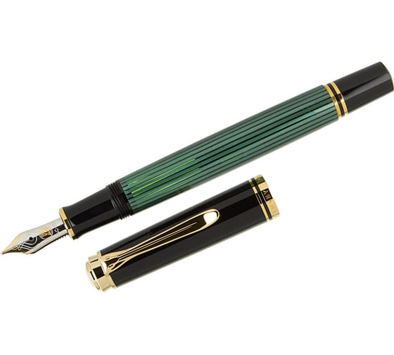 Перьевая ручка Pelikan Souveraen Black and Green GT, F 994855