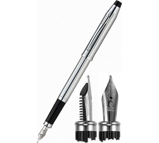 Перьевая ручка Cross Century II - Lustrous Chrome F BL 3509-FS 1