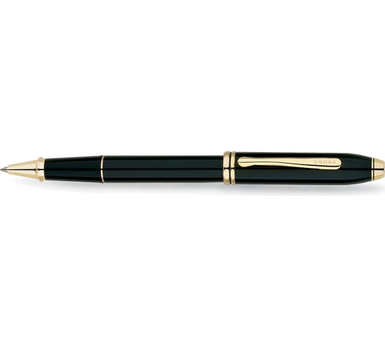 Ручка-роллер Cross Townsend - Black Lacquer Gold Plated M BL 575