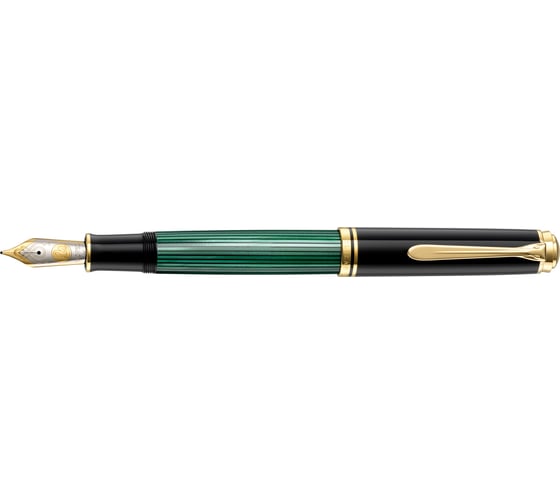 Перьевая ручка Pelikan Souveraen Black and Green GT, M 987594