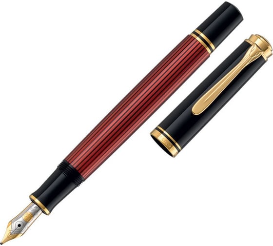 Перьевая ручка Pelikan Souveraen Black and Red GT, M 928697