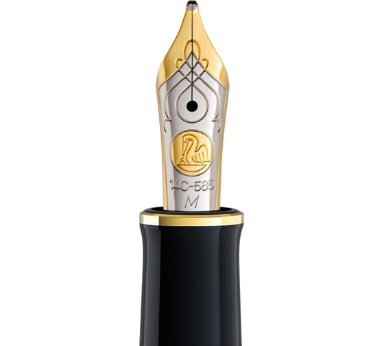 Перьевая ручка Pelikan Souveraen Black and Red GT, M 928697