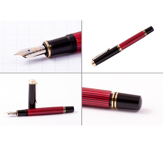Перьевая ручка Pelikan Souveraen Black and Red GT, M 928697