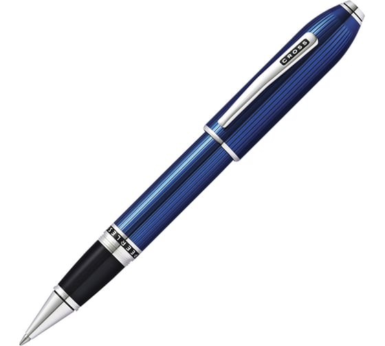 Ручка-роллер Cross Selectip Peerless - Translucent Quartz Blue Engraved Lacquer M AT0705-14 1