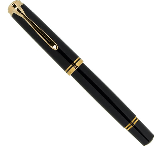 Перьевая ручка Pelikan Souveraen Black GT, F 995563