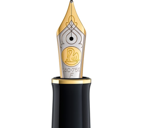 Перьевая ручка Pelikan Souveraen Black GT, F 995563