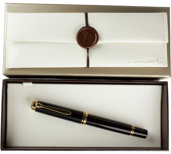 Перьевая ручка Pelikan Souveraen Black GT, F 995563