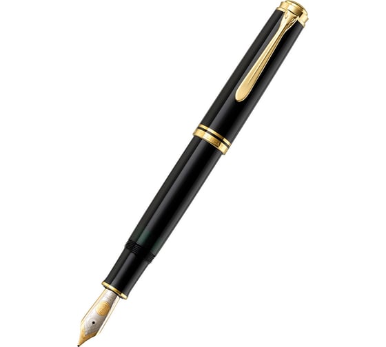 Перьевая ручка Pelikan Souveraen Black GT, M 987396