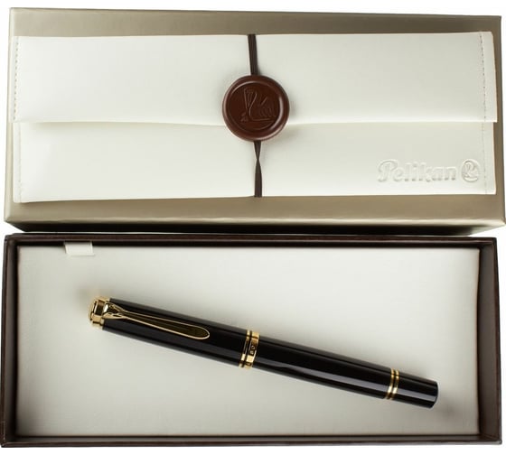 Перьевая ручка Pelikan Souveraen Black GT, M 995571