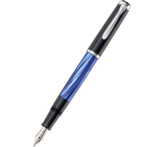 Перьевая ручка Pelikan Elegance Classic Blue-Marbled, F 801966 1
