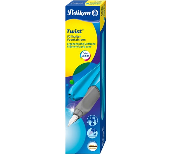 Перьевая ручка Pelikan Office Twist Classy Neutral Frosted Blue, M PL811255