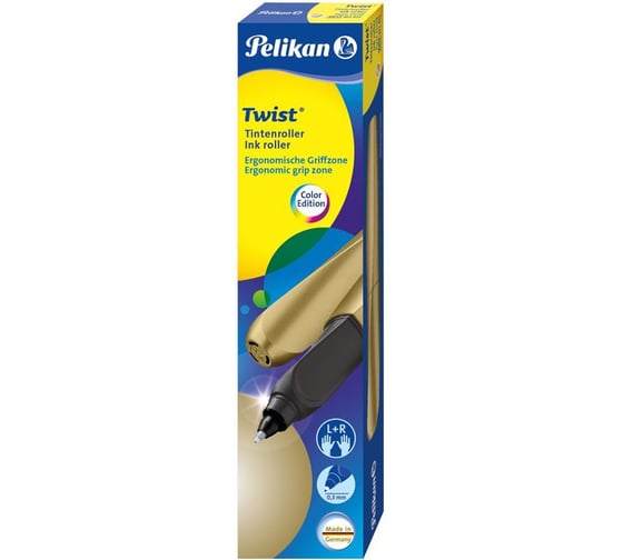 Ручка-роллер Pelikan Office Twist Classy Neutral Pure Gold, M PL811415