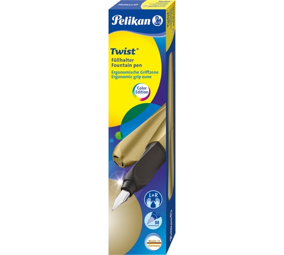 Перьевая ручка Pelikan Office Twist Classy Neutral Pure Gold, M PL811392