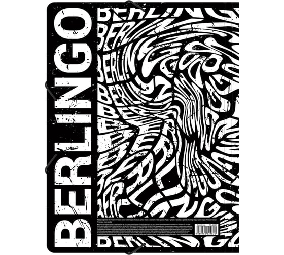 Папка на резинке Berlingo Monochrome А4, 600 мкм, с рисунком FB4_A4S01