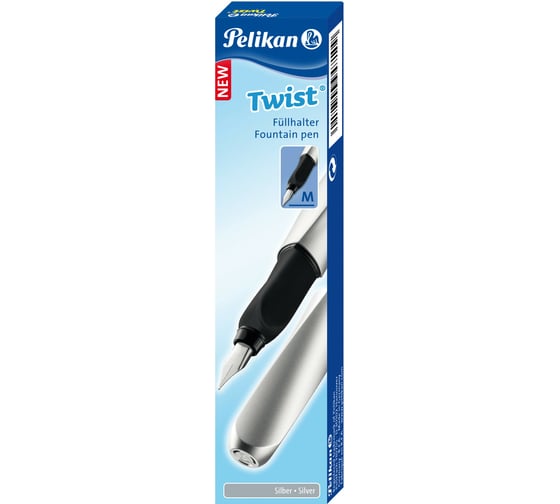 Перьевая ручка Pelikan Office Twist Silver, M PL947101