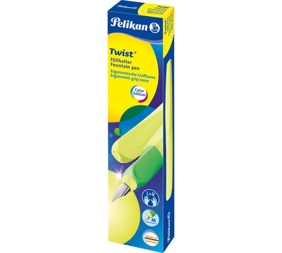 Перьевая ручка Pelikan Office Twist Yellow Neon, перьевая ручка, M PL807272
