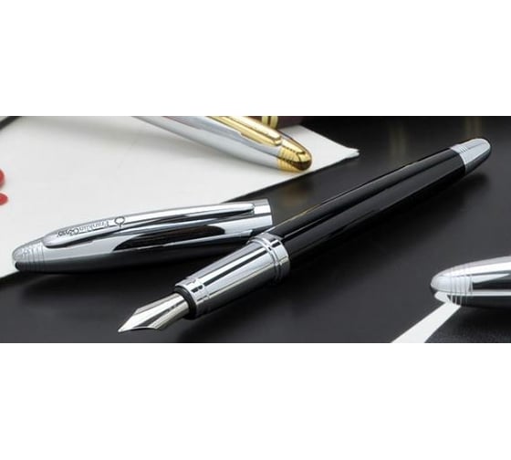 Перьевая ручка FranklinCovey Lexington - Black Chrome, M, BL FC0016-1MS