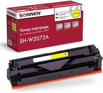 Лазерный картридж SONNEN SH-W2072A для HP СLJ 150/178, высшее качество, желтый, 700 страниц 363968