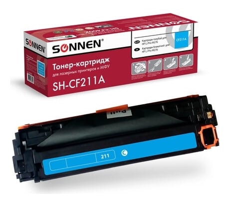 Лазерный картридж SONNEN SH-CF211A для HP LJ Pro M276, высшее качество, голубой, 1800 страниц 363959