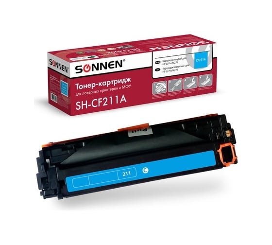 Лазерный картридж SONNEN SH-CF211A для HP LJ Pro M276, высшее качество, голубой, 1800 страниц 363959