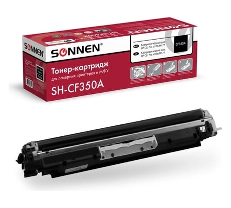 Лазерный картридж SONNEN SH-CF350A для HP СLJ Pro M176/M177, высшее качество, черный, 1300 страниц 363950