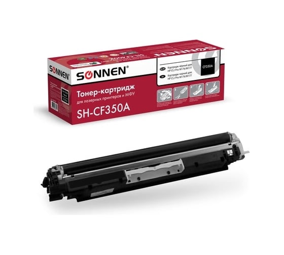 Лазерный картридж SONNEN SH-CF350A для HP СLJ Pro M176/M177, высшее качество, черный, 1300 страниц 363950 1